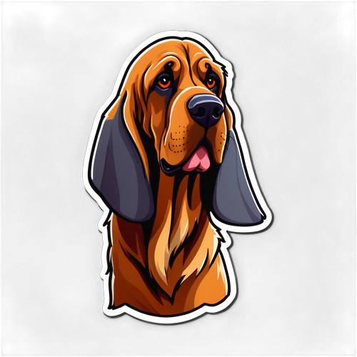 Sticker Anjing Bloodhound