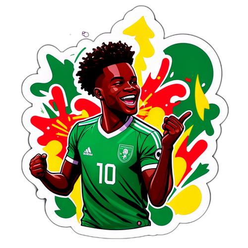 Stiker Jeremie Frimpong Merayakan Kemenangan