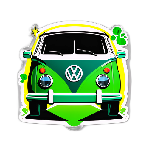 Retro VW ID Buzz Klistermærke