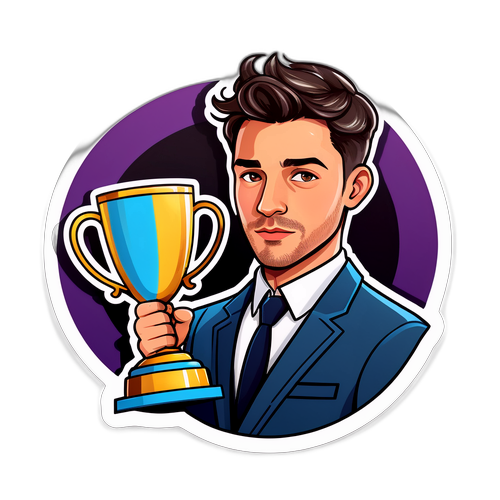 Adesivo de Jonathan Bailey como um Alfa Moderno