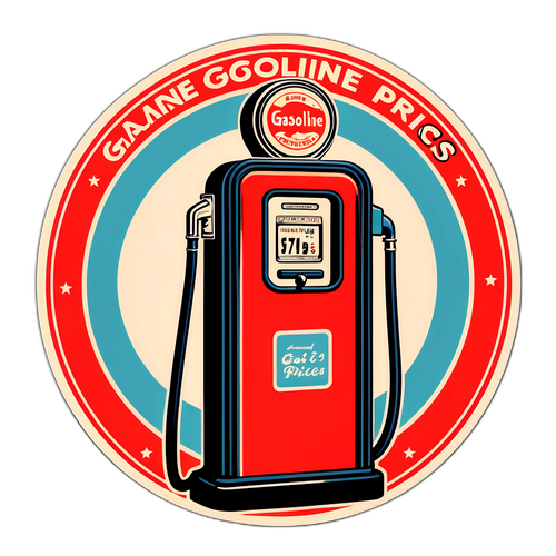 Retro Gas Pump Sticker