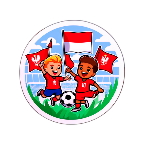 Polen-Holland Fodboldmatch Klistermærke