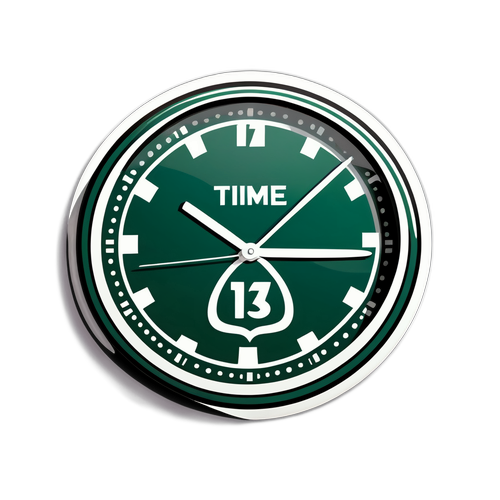 Sticker elegant cu ceas pentru fotbal