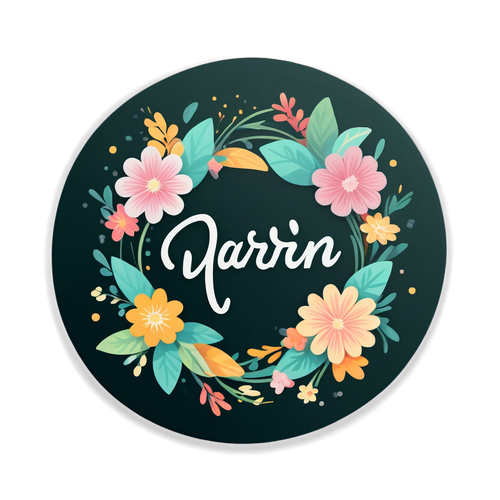 Narin Çiçekli Sticker