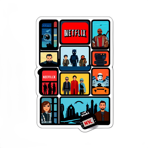नेटफ्लिक्स के शीर्ष फिल्मों का सिनेमा स्टिकर