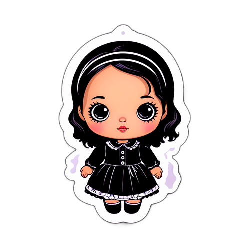 Стикер с изображением потерянной куклы, символизирующей 'Пропавших без вести'