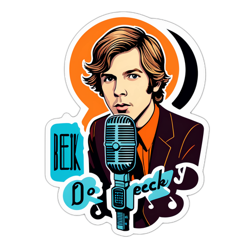 Retro-inspirerad klistermärke av Beck