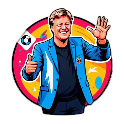 Karikatur av Åge Hareide som trener