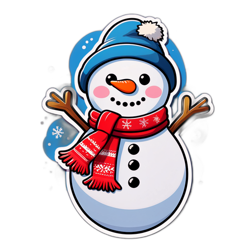 可爱的雪人贴纸