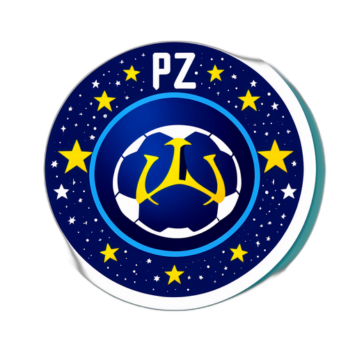 Autocolant minimalistic 'PZ' pentru poziții în Liga Campionilor