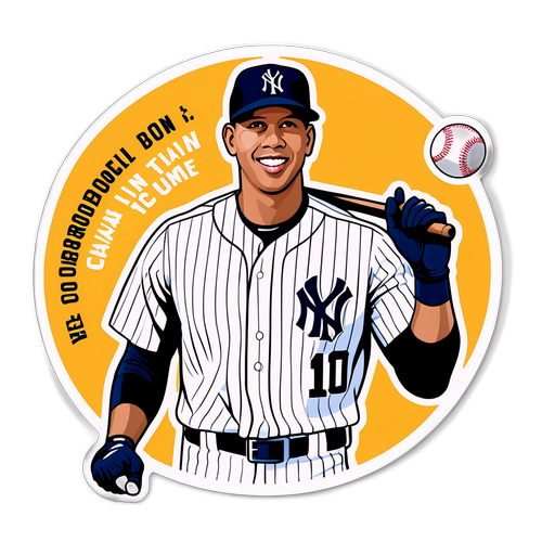 Inspiring Alex Rodriguez Baseball Sticker