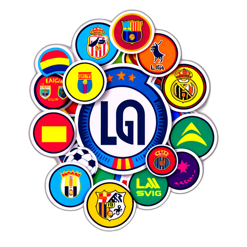 Farbige Aufkleber der La Liga Tabelle