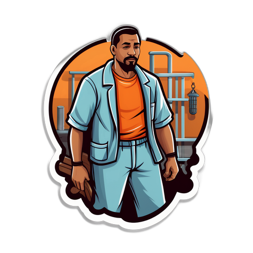 監獄生活插圖貼紙