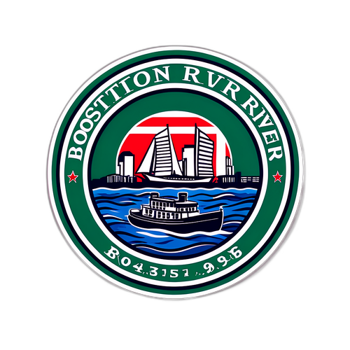 Logotipo Criativo do Rio Boston