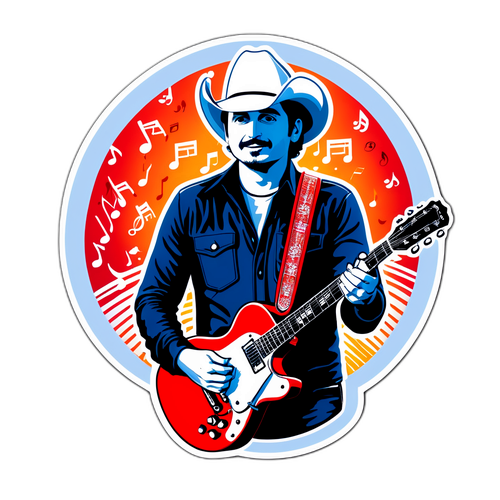 Brad Paisley Sticker Design