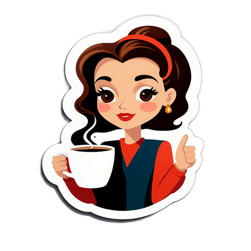 Ikonisches Kaffeetrink-Symbol