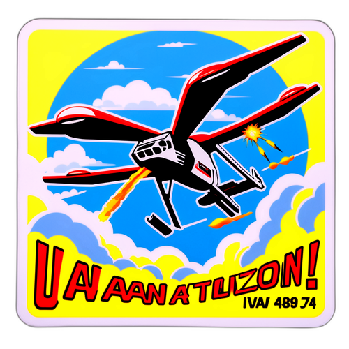 Стикер с беспилотным летательным аппаратом