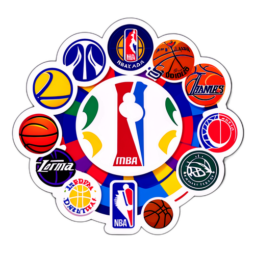 Makulay na Sticker ng NBA Teams