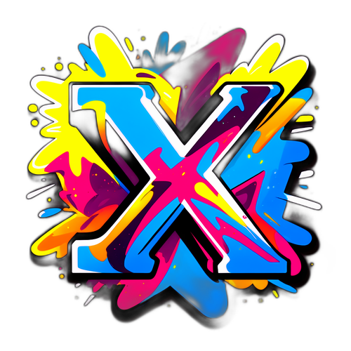 Moderne graffiti 'X' klistermærke