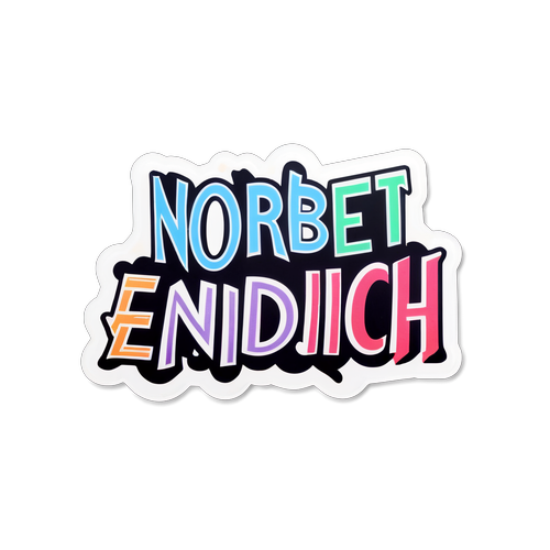 Sticker mit der Aufschrift 'Norbert Endlich' in bunten Buchstaben