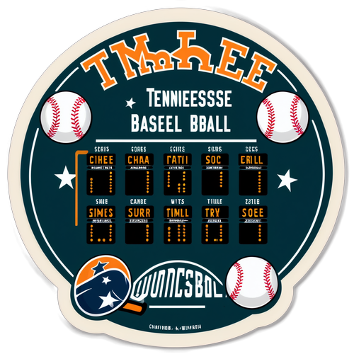Tennessee Baseball Scoreboard Sticker