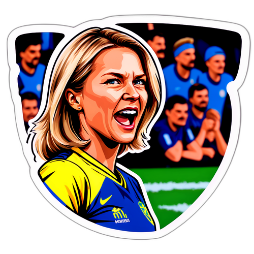 Magdalena Andersson på matchen
