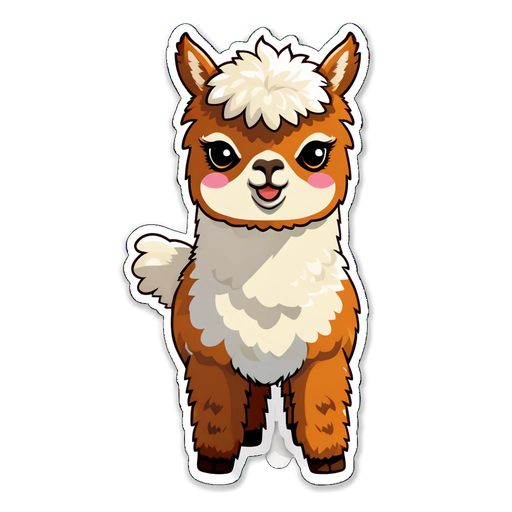 Warm Fuzzies: Meet the Adorable Alpaca Sticker That Will Melt Your Heart!