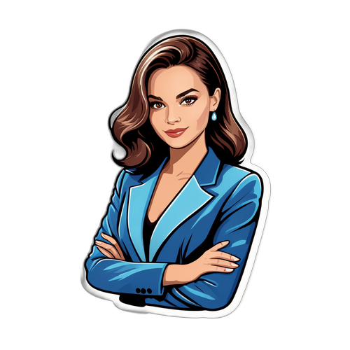 Modelka s modrým sakem