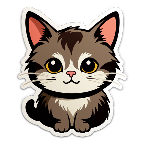 Cuddle Up with Cutness: This Adorable Cat Sticker Will Melt Your Heart!