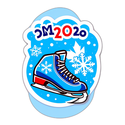 Ice Skate with Snowflakes at Men's Figure Skating 2026