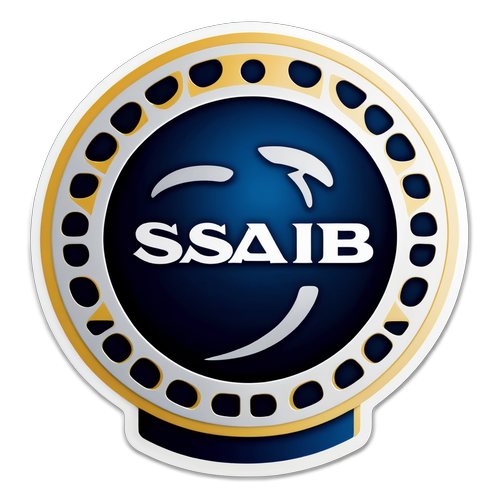 Hyllning till Innovation: Saab-logotypen med en Teknologisk Twist!