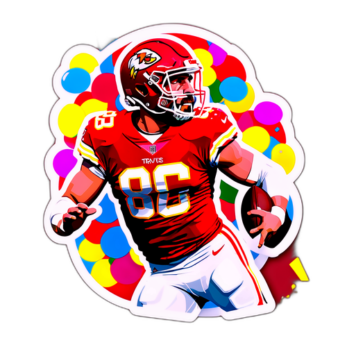 Festlig klistermærke af Travis Kelce