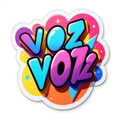 Chìm Đắm Trong Sắc Màu Tuổi Trẻ: Sticker "Voz" Năng Động!