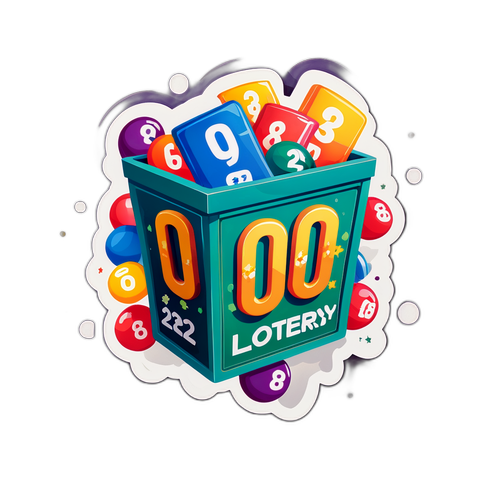 Caixa de Loteria com Números da Sorte