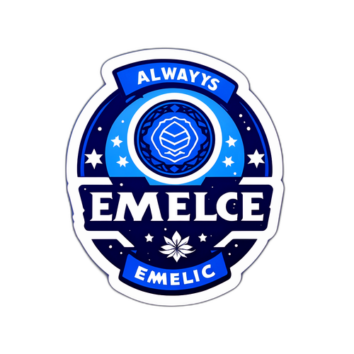 Sticker de Emelec con logo y frase 'Always Emelec'