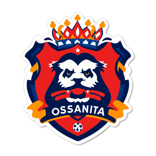 Diseño de adhesivo que celebra el espíritu deportivo de Osasuna