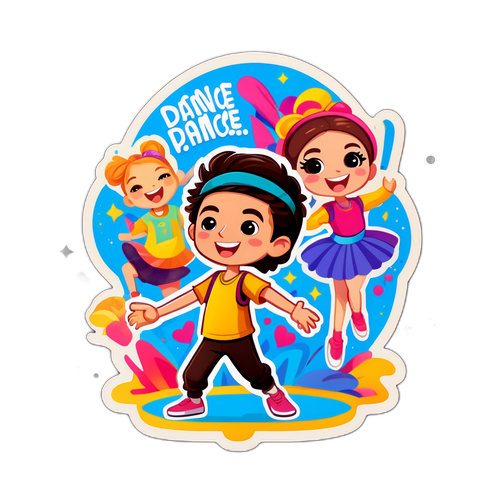 Masiglang Milo Manheim na Kartun na may Nakaka-inspire na Quote Tungkol sa Sayaw