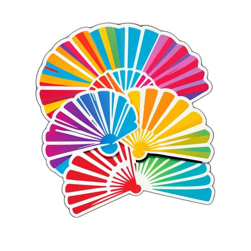 팬 모양의 변신 스티커