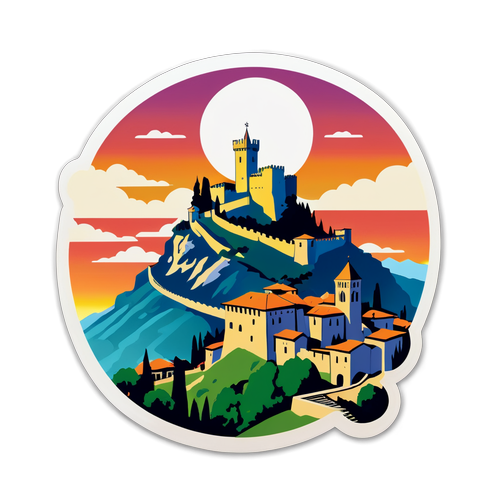 Kreativer Aufkleber aus San Marino