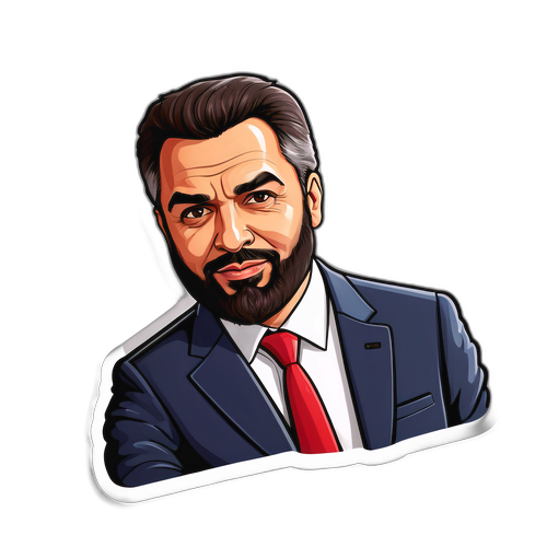 Adesivo Sophisticado com Caricatura de Alexandre Kalil
