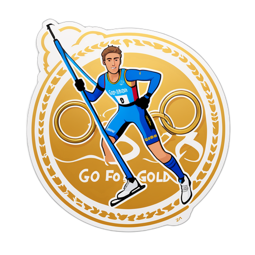 Olympic Biathlon Athlete Sticker
