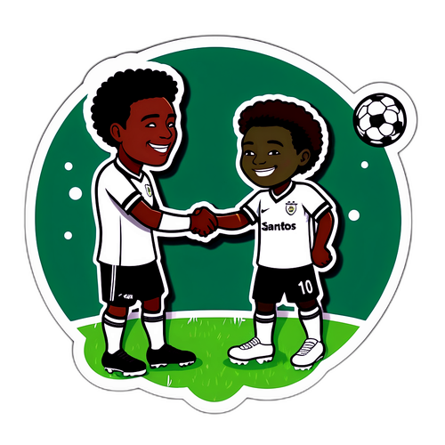 Washiriki wa Santos na Mirassol Wakisalimiana