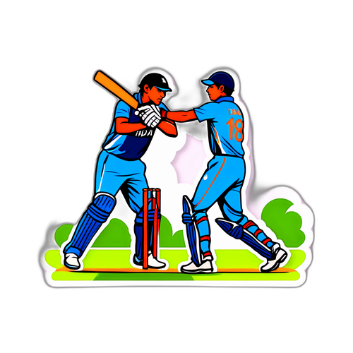Ilustrasi Perlawanan Kriket Antara New Zealand U-19 dan India U-19