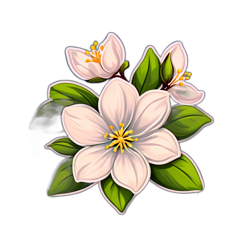 Jasmine Flowers with Vintage Charm