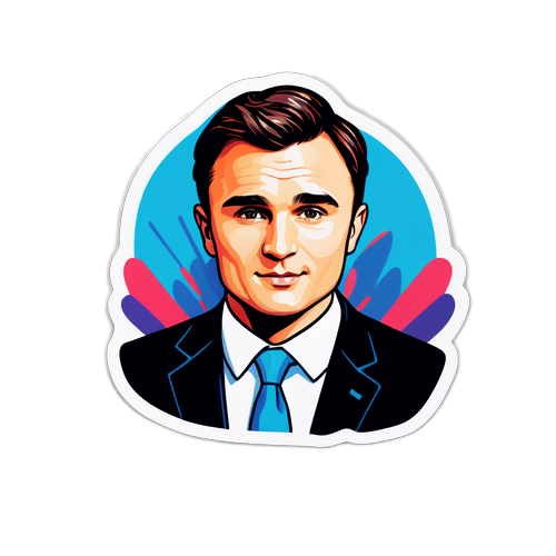 Stilisert portrett av Charlie Kirk