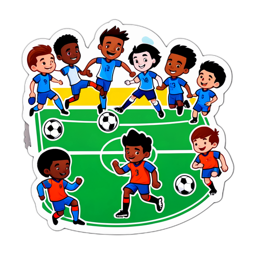 Rolig fotbollsplan med spelare