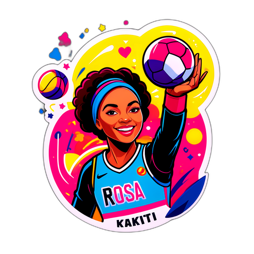 Färgglad Rosa Kafaji-klistermärke