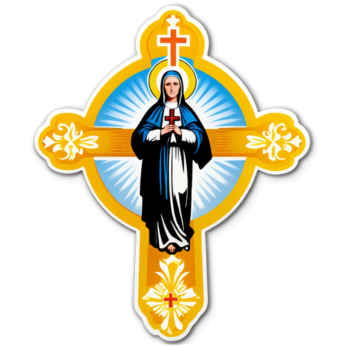 Maria Forsström med katolska kyrkans symboler