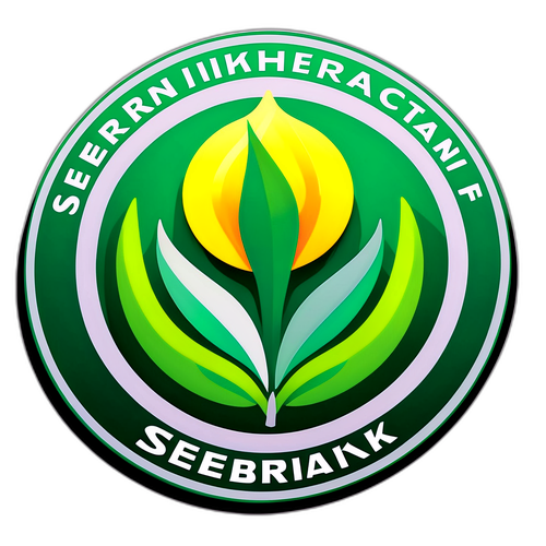 Стикер с креативным дизайном, отражающим работу и ценность Сбербанка