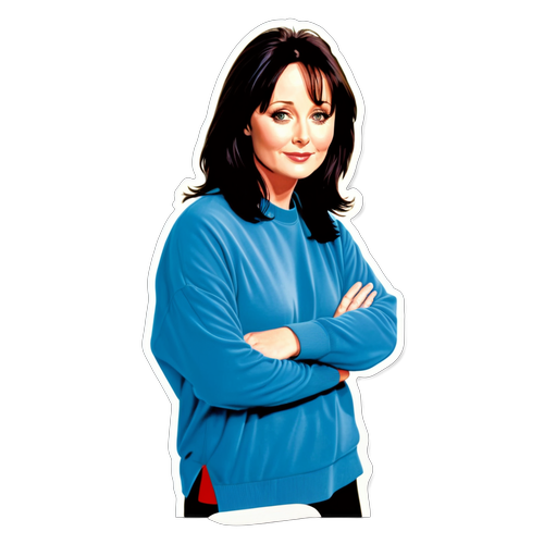 Die 90er Jahre sind zurück! Shannen Doherty in einer ikonischen Pose – Ein Sticker, den du nicht verpassen darfst!